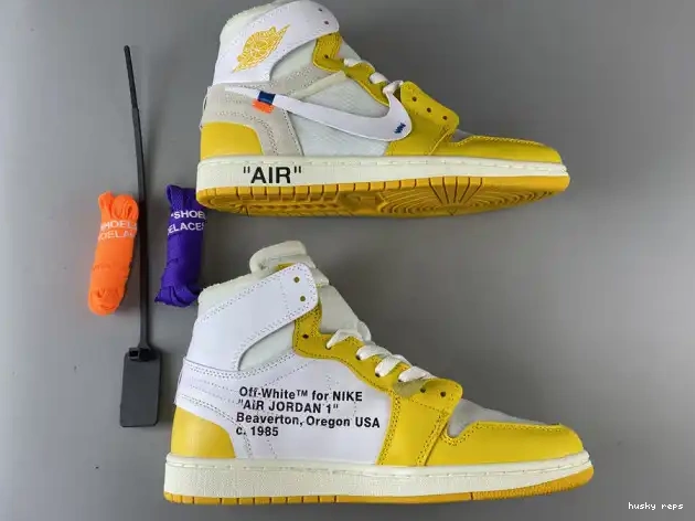 Cheap Husky x Dark Powder Off-White AQ0818-149 NRG White Yellow-Cone 1 Jordan Air 0620